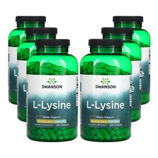 스완슨 엘 라이신 500mg, 300정, 6개