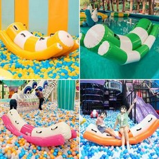 ayoo 워터슬라이드 물놀이용품 야외수영장 수영용품, 1개, 워터 시소 2m