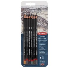 [5] Derwent 틴트 차콜 연필 4mm 코어 팩 6개 (2301689)