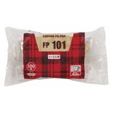 칼리타 커피 필터 브라운 1-2인용 FP101, 1개, 100개