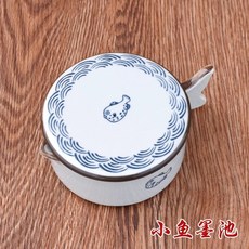 미니 동양화 먹접시 문방사우 서예 먹물접시 용품, C. 작은 생선 잉크