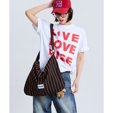 [마크니] STRIPE ECO CROSS BAG BLACK