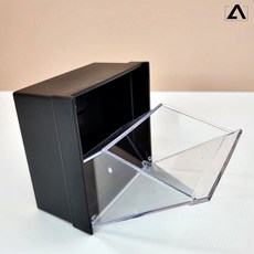 미니 정리함 부착형 스윙 약 수납함 서랍함 면봉 액세서리 케이스, 1개, 블랙