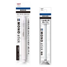 톰보 모노 스틱 지우개 (본품1+리필1), 1세트, 화이트