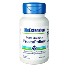 LIFE EXTENSION 3倍黑麥花粉萃取軟膠囊, 30顆, 1罐