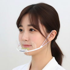 김서림방지 투명 조리용 마스크 위생 식당 음식점 귀끈 병원 주방 투명마스크