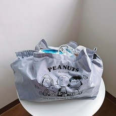 모모스마일 스누피 초대형 시장 마트 토트백 큰가방 에코백 방수 경량 휴대용 숄더