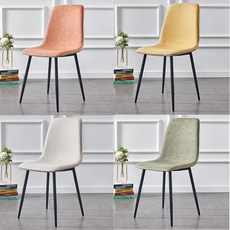 식탁 의자 인조가죽 다이닝체어 고급스러운 색상 패브릭, 1개, 테크 4개 이상 별도 지정 필요