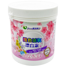 Jason雙效博士 豔色活氧漂白素 1公斤裝 衣物去污淨白除臭, 1個, 1L