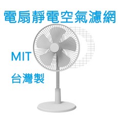 電扇靜電空氣濾網 14吋 16吋, 1個