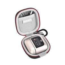 RLSOCO JBL Tour Pro 2/Tour 3 트루 와이어리스 노이즈 캔슬링 이어버드용 하드 케이스 그레이 | 충격 방진 튼튼한 금속 후크가 있는 방수 보관 파우치케이스만, 블랙