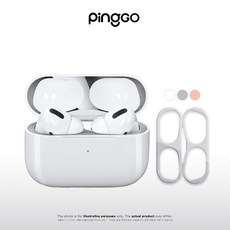 PingGO AirPods 防塵貼 適用 AirPods Pro 4/3/2代 耳機保護貼 多色可選, 1個, 銀色,AirPods 3代