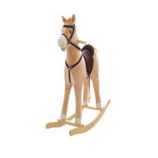 흔들 목마 말인형 포니목마 흔들말 장난감 말타기, 9. 킹사이즈-베이지흔들말, 1개