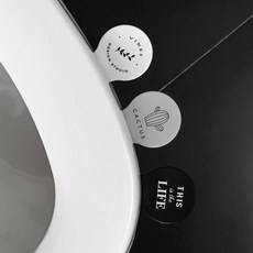 깔끔하고 모던한 디자인의 원형 위생 변기커버 손잡이, 1.화이트