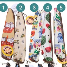 怡然家居 防水萬用袋 防水防污 筷袋 吸管湯匙餐具袋 拉鏈 文具筆袋 隨身環保筷套 隔日到, 1個, 5.動物家族B, 動物家族B