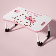헬로키티 휴대폰거치 컵홀더 1인 접이식 테이블