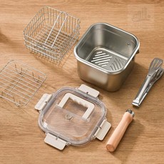 조은 304스텐레스 캠핑냄비 튀김기 채반 올인원냄비