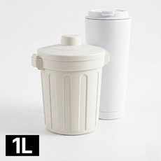 제롯 1L 미니 밀폐 음식물 쓰레기통, 1개, 베이지