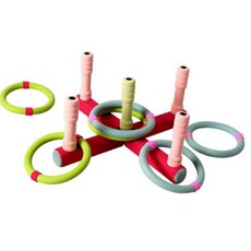 (올핀) 키드짐 - 링토스 구성 : 링6개(링지름 12CM) 스탠드1개 30CMX30CMX(H)13CM 폼재질/소근육발달용품/학교체육/고리던지기/링/게임용품