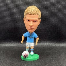 축구 선수 피규어 스포츠 팬 컬렉션 축구장 장식 인테리어 모형 기념 T_드브로네 맨시티 6.5cm 분해 인형, 1개