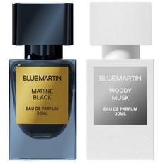 블루마틴 마린블랙 우디머스크 세트 남자향수 남성향수 우디향 머스크향 시트러스 니치향수, 2개, 30ml