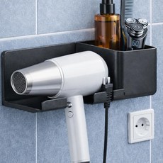 셀링온 드라이기거치대 수납형, 1개, 블랙