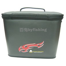 百有釣具 海狗牌 假餌袋 置竿座 附隔層 黑色/紅色, 紅色, 1個