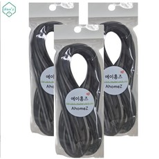 에이홈즈 어린이 고무줄 놀이용 검은색 고무줄, 3개, 검정