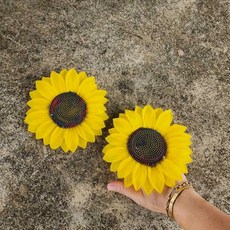 손가락 이벤트용 꽃 행사 공연 파티 소품 해바라기 모양 끼우는 세트 2p 응원, 1개, 상세페이지 참조