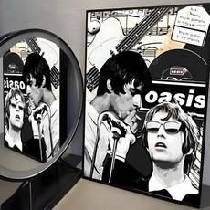 밴드 포스터 룸 벽 예술 장식 홈바 침실 방수 스티커, 7. Black7