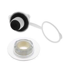 shangren 22mm 작은 플라스틱 풍선 카약 보트 카누 공기 밸브 기본 교체 + 카약 카누 낚시 보트 뗏목 7/8 "공기 밸브 어댑터, 화이트, 1개