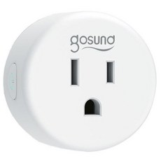 gosund智慧插座，手機App遠程控制，定時排程，語音控制，電量監控，智能家居, 白, 1個, 53.1*27.2*48mm