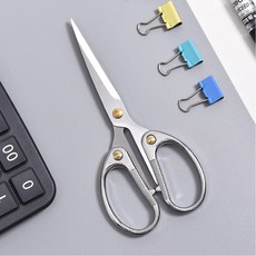 꽃잎상점 사무용 원단 재단가위 소형 부드러운 가위 추천 3색, 1개, 실버L