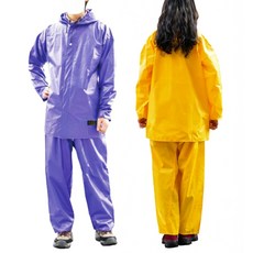 PVC 양면코팅 우의 우비 지퍼형 소매토시 배달우의 오토바이 라이더 배달비옷, XL, 보라