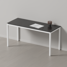 다가구 프래그마 1500 x 600 1인용 컴퓨터책상, 블랙블랙+아이보리