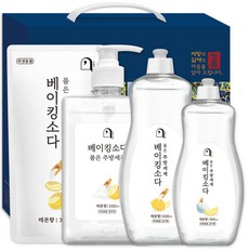 오늘의쉼표 세제 선물세트 답례품 베이킹소다 레몬 60호 (주방세제 4P), 1개