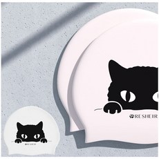 고양이 귀가리개 수영모 실리콘 빅사이즈 롱헤어