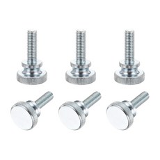 패티킬 M8 x 25mm 너클 엄지 나사 6Pcs 미터법 헤드 볼트 어깨 그립 노브 패스너가 있는 패스너 TV 모니터 마운트용 패스너를 조입니다
