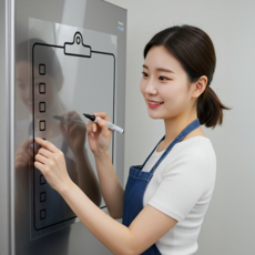 스틱온 붙이는 화이트보드 투명 메모보드 특허 시트지, 중형_클립보드