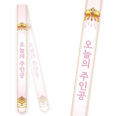 솔메이드 생일 어깨띠 파티 소품 오늘의주인공 축하 승진 44종, 주얼리-핑크(고정형)
