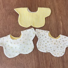 수피아코코 베이비 양면 턱받이 자수 가능 플라워 순면