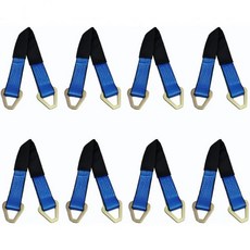 마티 제품 4개 세트 24인치 HD 축 끈 차량 운반용 견인차 휠 타이 다운 스트랩, 2인치 x 36인치, 8개 팩, 파란색