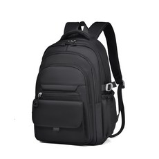 배낭 방수 다층 세련된 대용량 시외 단순 및 학생 통근, 15인치, Black