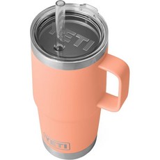 YETI 예티 램블러 빨대 텀블러 25온스 습지 브라운, Lowcountry Peach, 1개