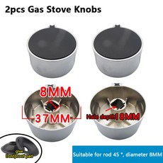 범용 실버 스토브 손잡이 오븐 제어 스위치 쿠커 액세서리 조립 단추 6mm 8mm 2개, A7 8mm, 03 A7 8mm