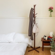 브라운 화이트 스탠드 원목 옷걸이 GDM 35798ea 1(pc)