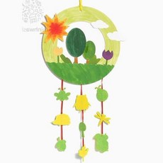 초록 숲속 여름 모빌 만들기 diy 키트 만들기교구 미술 어린이공예 DIY만들기, 1개