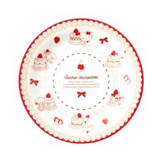 산리오캐릭터즈 플레이트 / 스위트 케이크 16.5cm, 1개, 레드