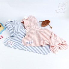 강아지 비치타올 곰돌이 테리 가운 펫타올, 블루