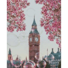 하모니아트 남녀공용 DIY 보석십자수 캔버스형 40X50, 03. 런던의 봄, 1개